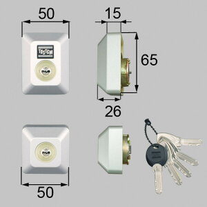 ddzz3013 LIXIL リクシル・トステム ドア錠セット(MIWA DNシリンダー)長方形 玄関ドア部品 【純正品】