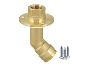 オンダ製作所 ONDA 【WL89-1313-S】 床出しロングアダプター45°タイプΦ58 Rc1/2×13A(PEX・PB) ダブルロックジョイント 架橋ポリエチレン管 接続
