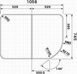 パナソニック Panasonic【GKU73KF9KK】 風呂フタ(短辺745×長辺1058:組みフタ:四角型) バスルーム 【純正品】