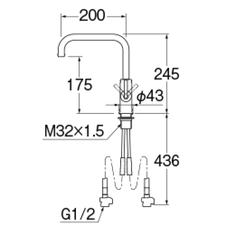楽天市場】K87410JK-S-13 三栄水栓[SANEI] シングルワンホール混合栓