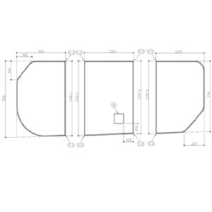 TOTO パーツ 【AFKKS80009RSAA31W】 HDラクかるふた3枚R 風呂ふた 【純正品】