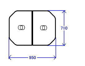 TOTO 軽量把手付組み合わせ式ふろふた(外寸：950&#215;710mm)【PCF1000R#NW1】【pcf1000rnw1】[新品]【純正品】