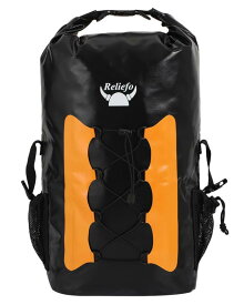 [Reliefo] 大型 防水 リュック 大容量 40L スポーツ バッグ サック ロールトップ キャンプ waterproof backpack 内ポケット付き