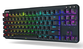 Fnatic miniSTREAK PROゲーミングスポーツTenkeylessメカニカルキーボード(チェリーMXブルースイッチ、RGB照明、エルゴノミックリストパッド、プログラム可能) - US