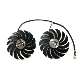 PLD10010B12HH 95mm DC 12V 0.4A 2pcs/セット 曲り羽根 M-S-I用 GTX1080TI GTX1070 GTX 1080/1070Ti RX580 RX570 RX480 RX470 GAMING GPU VGA オルタナティブ PCパーツ 冷却パーツ・ファン グラフィックカードファン できる 取