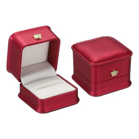 PATIKIL ベルベットリングボックス 2個 結婚指輪ボックス ヴィンテージ宝石ホルダー 婚約 プロポーズ 記念日用 スタイル4 レッド