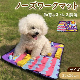 ノーズワーク マット Sサイズ 犬 おもちゃ 早食い防止 ペット 知育玩具 ペット用品 おやつ隠し 嗅覚訓練 小型犬 エサ 餌 ペットフード