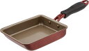 エバークック 卵焼き 13×18cm オール熱源対応 IH対応 evercookα エバークックアルファ EAFP13RD PFOA PFOS フリー ワインレッド ドウシシャ 【配送種別A】