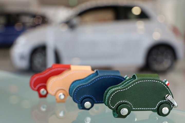 楽天市場 イタリア国旗タグ付き フィアット500型キーケース Fiat 500 チンクエチェント フィアット500 アバルト595 専用設計 スマートキーケース 本革 レザー スマートキー カバー ハンドメイド キーケース おしゃれ かわいい プレゼントにも イタリア 車 国旗 タグ付