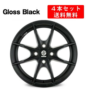 SPARCO Trofeo �i�X�p���R �g���t�B�I�j15�C���` 6x15J �C���` 4�� 4�{�Z�b�g �C�^���A�� GlossBlack �O���X�u���b�N �X�p���R�z�C�[�� �������� �z�C�[�� �J�[�p�i �X�|�[�e�B�[ �h���X�A�b�v �J�X�^