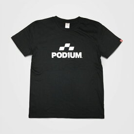 ポディウム POD1UM LOGO PRINTED T-SHIRT（ BLACK × WHITE ） ロゴ Tシャツ ブラック ホワイト S / M / L / XL