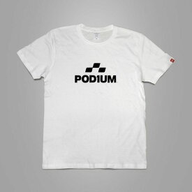 ポディウム POD1UM LOGO PRINTED T-SHIRT（ WHITE × BLACK ） ロゴ Tシャツ ホワイト ブラック S / M / L / XL