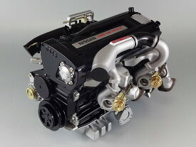 日下エンジニアリング 1/6スケールエンジンモデル 完成品　日産スカイラインGT-R (R33) 　RB26DETT R33　ウォールナット台座、アクリルケース付属　ハンドメイド 日本製