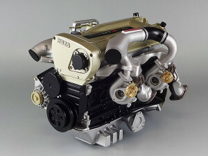 日下エンジニアリング 1/6スケールエンジンモデル RB26DETT BNR34 Nur 日産 スカイラインGT-R Vスペック2ニュル (R34) ウォールナット台座、アクリルケース付属 ハンドメイド 日本製