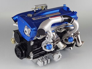 日下エンジニアリング 1/6スケールエンジンモデル 東名パワード コンプリートエンジン GENESIS | TOMEI RB26コンプリートエンジン スカイラインGT-R ウォールナット台座(ドライカーボンシー