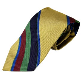 E.& G.CAPPELLI(E.& G.カペッリ) イタリア製 ネクタイ ヘビーシルク EG60000-20 ベージュxボルドーxグリーンxネイビー レジメンタル ジャガード 9.0cm巾 ストライプ柄