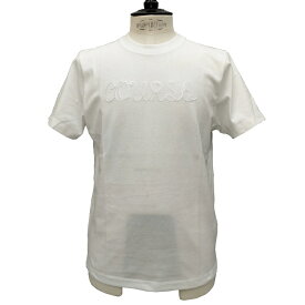 COURSE（コース）Tシャツ 半袖 メンズ CR213003-01 ホワイト(白)無地xロゴ 刺繍 コットン