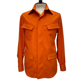 【新入荷】DOPPIAA（ドッピアアー）イタリア製 カバーオール シャツジャケット メンズ AA414001-30 オレンジ 【AADRIS】綿混