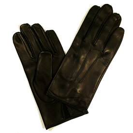 MEROLA GLOVES（メローラ）イタリア製 手袋 メンズ シルクライニング ME929003-99 ブラック 羊革 Nappa ハンドメイド ローマ 映画衣装