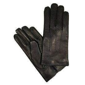 【定番モデル】MEROLA GLOVES（メローラ） イタリア製 手袋 メンズ ME002-80 ダークネイビーxカシミヤライニング パープル 羊革 Nappa Leather ハンドメイド ローマ 映画衣装 濃紺