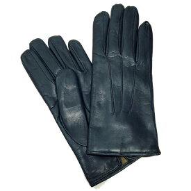 【定番モデル】MEROLA GLOVES（メローラ） イタリア製 手袋 メンズ ME002-81 ブルーーxカシミヤライニング ベージュ 羊革 Nappa Leather ハンドメイド ローマ 映画衣装