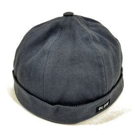 【セール30】OLOW（オロウ）フィッシャーマンキャップ（ロールキャップ）OL419513 ネイビー オーガニックコットンツイル100% 男女兼用 フランス パリのブランド
