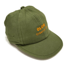 OLOW（オロウ）ローキャップ フラットバイザー ストラップバック OL519506 カーキ無地 コットン100% サイズフリー 男女兼用 フランス パリのブランド