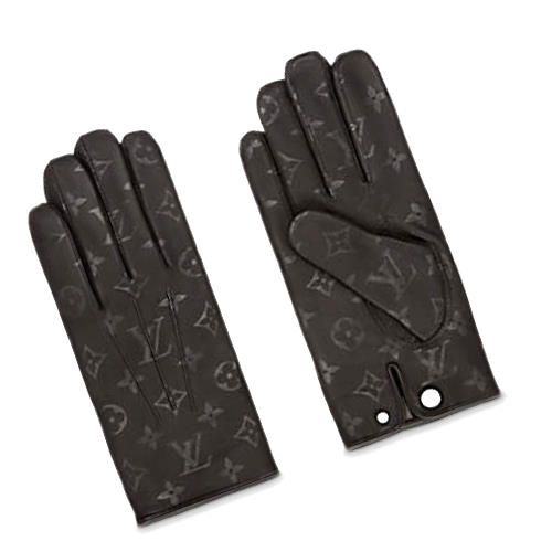 Select Shop Cavallo: LOUIS VUITTON Louis Vuitton gloves glove MP1809 monogram black leather men ...
