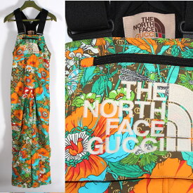 GUCCI　グッチ　THE NORTH FACE ノースフェイス　コラボ　限定　オールインワン　670891　ZAHTE　3424　　オーバーオール　ジャンプスーツ　パンツ　つなぎ　GGキャンバス　WG　ユニセックス　レディース　メンズ【新品/未使用/正規品】売れ筋