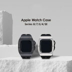 Luxury Apple Watch Case & Belt BR-AWC45BK ラグジュアリー アップル ウォッチ ケース＆ベルト ブラック メンズ (バンド・カバーセット 44mm/45mm対応) カスタムパーツ 高級ケース【r】【新品/未使用/正規品】