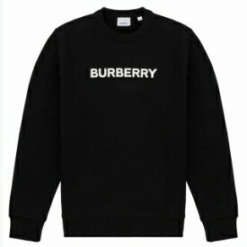 バーバリー BURBERRY 8055312 A1189 M ロゴプリント コットン スウェットシャツ クルーネック トレーナー 長袖 プルオーバー Mサイズ ブラック メンズ レディース ユニセックス BURLOW SWEATSHIRT【r】【新品/未使用/正規品】