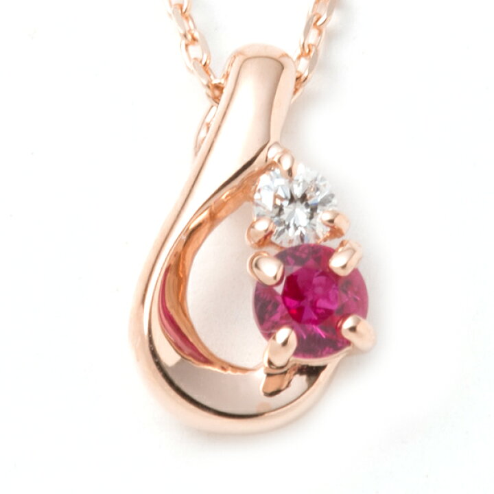 楽天市場 ギフト包装済 4 C ネックレス カナル4 レディース アクセサリー ペンダント しずく 7月誕生石 ルビー ピンクゴールド 4度 C 通販 プレゼント ギフト ワールドギフト カヴァティーナ