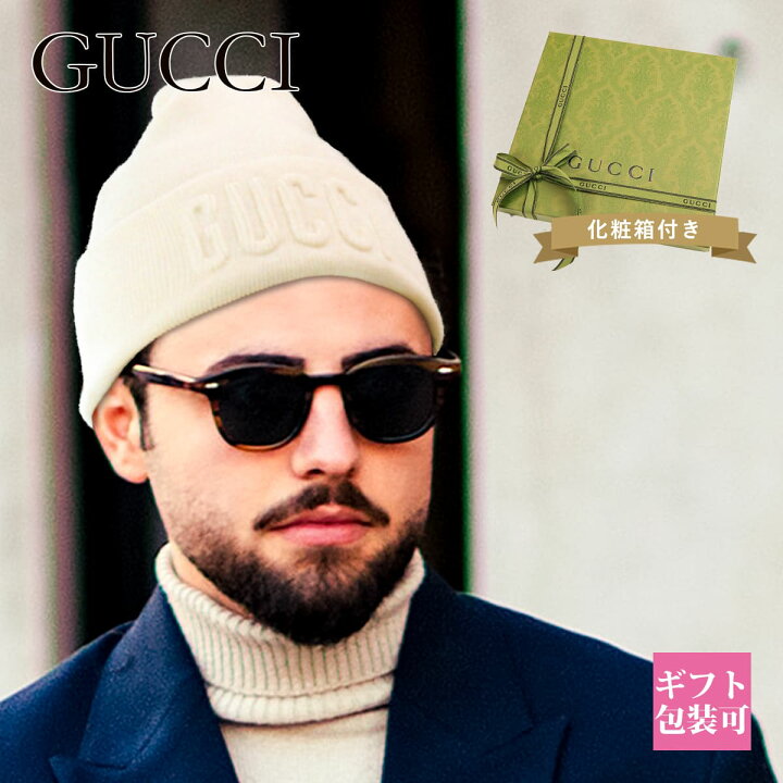 楽天市場】【ポイント3倍】グッチ ニット帽 メンズ 正規品 GUCCI 帽子 