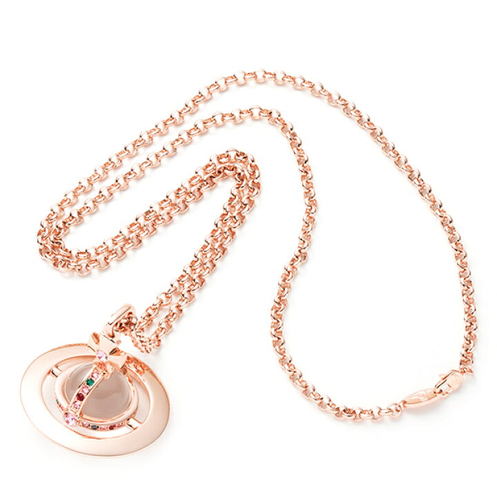 楽天市場】ヴィヴィアン ネックレス オーブ ピンクゴールド レディース  