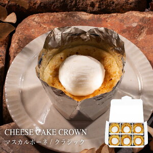 CHEESE CAVERY チーズケーキクラウンクラシック マスカルポーネ 6個セット 宅急便発送 冷凍発送 送料無料 Agift ケーベリー