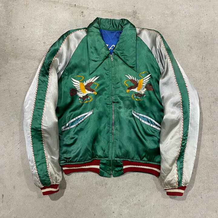 楽天市場】古着 50年代 50s 刺繍 虎 鷹 JAPAN スーベニアジャケット 