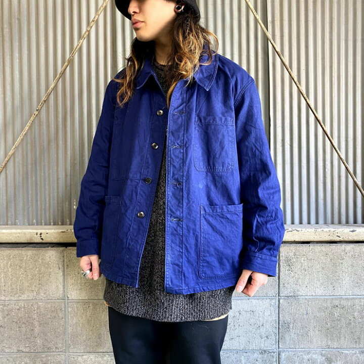 60~70s】フレンチワークジャケット ミリタリー 軍 内タグ付き（楽天 