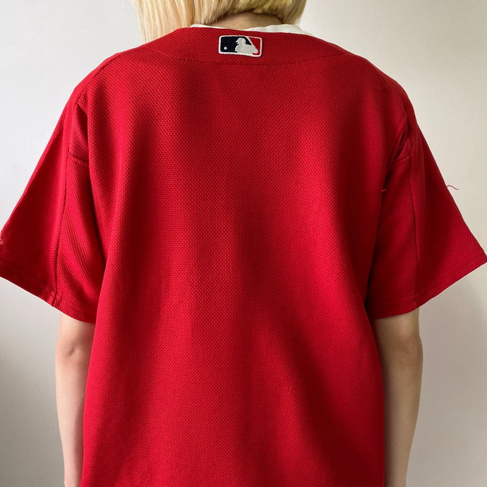 USA製 90年代 MLB ボストン・レッドソックス ベースボールシャツ メンズL相当 【古着】【中古】【SS2209】 | 古着通販 cave古着屋