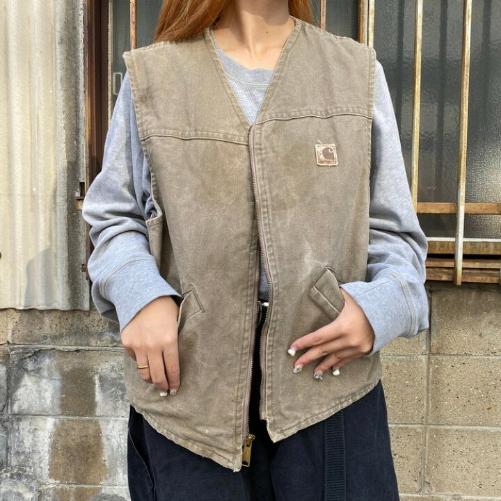 楽天市場】USA製 Carhartt カーハート ダック地 ワークベスト ボア 