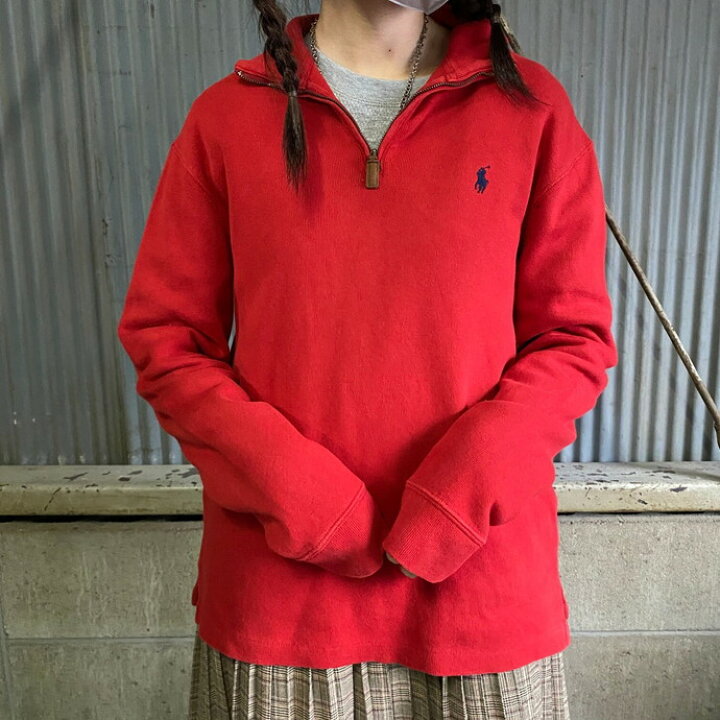 楽天市場】ポロ ラルフローレン リブ ハーフジップ スウェット メンズM 