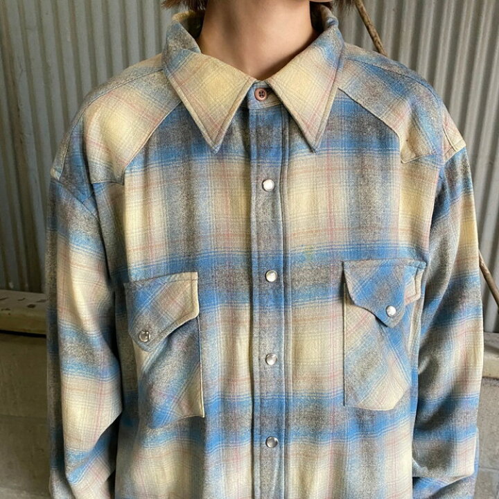 楽天市場】70年代 USA製 PENDLETON ペンドルトン オンブレチェッ柄 