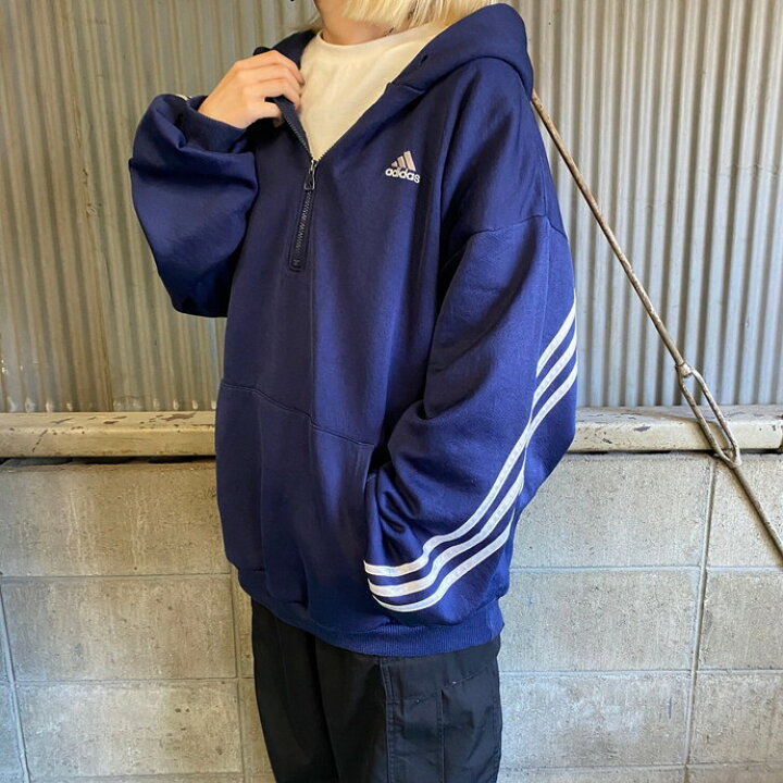 楽天市場】ビッグサイズ USA製 90年代 adidas アディダス ハーフジップ 