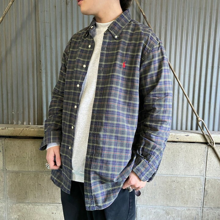 ラルフローレン 長袖 チェックシャツ メンズ
