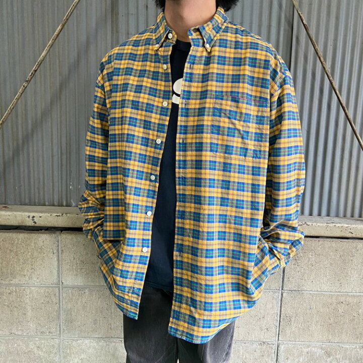 古着 GAP ギャップ 90s オールド チェック柄 長袖 シャツ L グリーン系 メンズ 【中古】 00s OLD GAP ギンガムチェック シャツ  長袖 レギュラーカラー 緑 00年代 GAP オールドギャップ チェックシャツ ネルシャツ メンズM 古着 アメカジ 00s Y2K VINTAGE  ヴィンテージ オールド　GAP ギンガムチェック 長袖シャツ