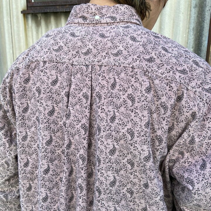 LANDS ランズエンドのペイズリー柄シャツ