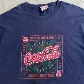 ビッグサイズ USA製 90年代 Coca-Cola コカコーラ オリンピック 企業ロゴ アドバタイジングTシャツ メンズ2XL 【古着】【中古】【SS2309】