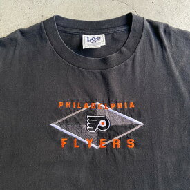 90年代 Lee SPORT リースポーツ NHL フィラデルフィア・フライヤーズ チームロゴ刺繍 Tシャツ メンズXL 【古着】【中古】【SS2309】