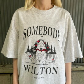 90年代 ”SOMEBODY IN WILTON” ファニー プリントTシャツ メンズXL相当 【古着】【中古】【SS2309】
