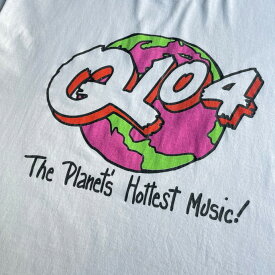 90年代 USA製 Q104 ラジオ局 企業ロゴ プリントTシャツ メンズXL 【古着】【中古】【SS2309】