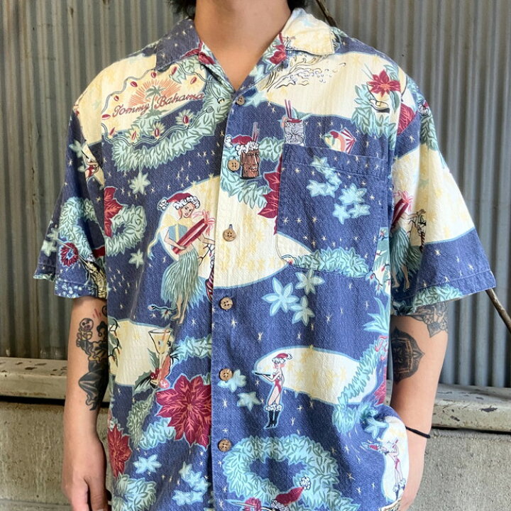 楽天市場】90年代 Tommy Bahama トミーバハマ 半袖 レーヨン×コットン 